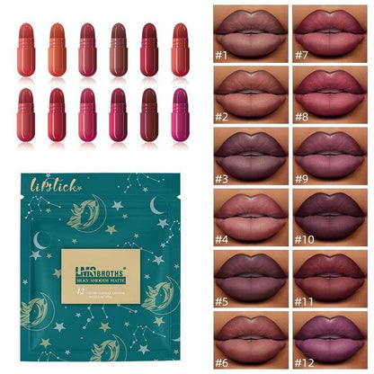 18 Colors Capsule Lipstick – Silky Smooth Matte