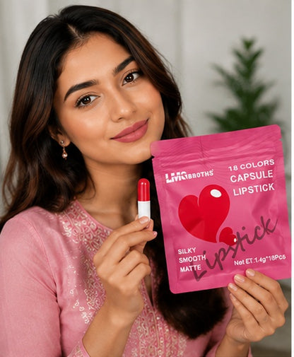 18 Colors Capsule Lipstick – Silky Smooth Matte