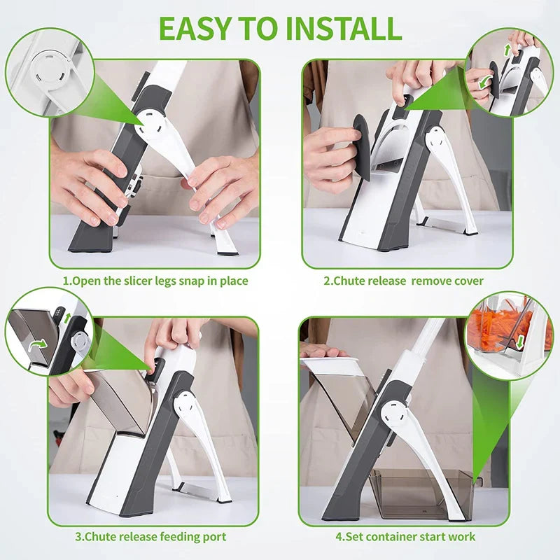 4-in-1 SafeSlice Vegetable Cutter